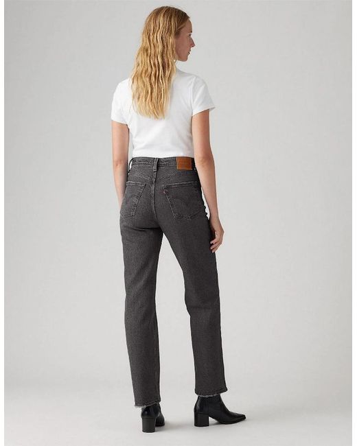 Levi's Gray Levi's Ribcage Straight Ankle Noe Dar