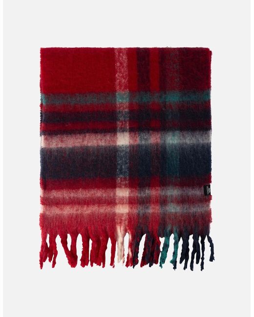 Trespass Red Lewes Checked Winter Scarf