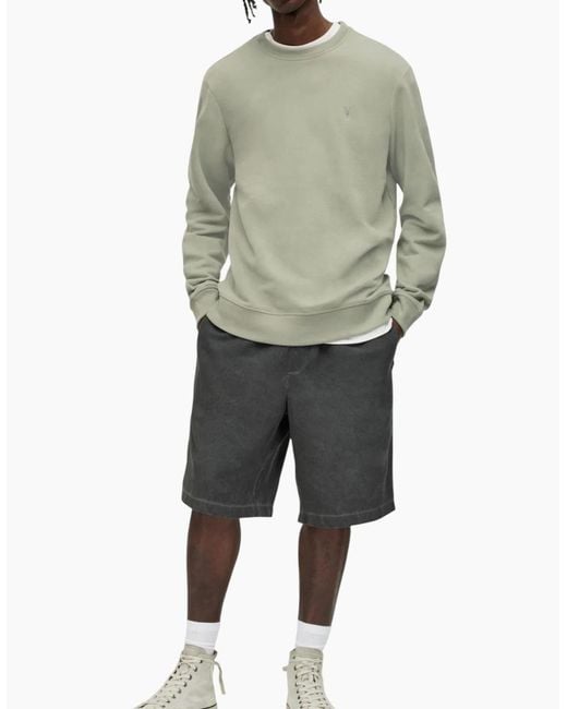 AllSaints Gray All Saints Sweatshirts As Crew Neck Casual Pullover Winter Polyester Jumper for men