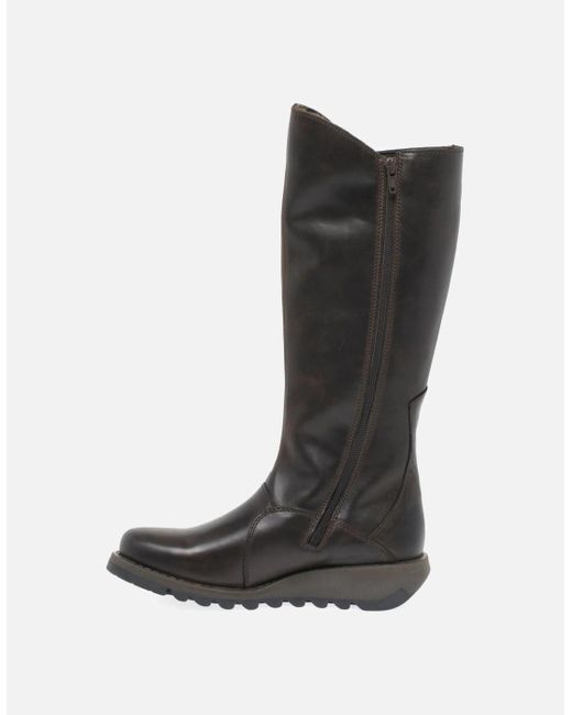 Fly London Black Mol 2 Knee High Boots