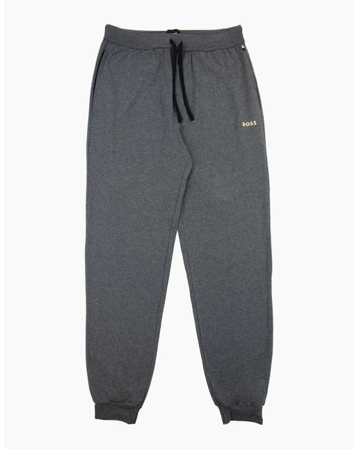 Boss Gray Mix&Match Embroidered Logo Pants Dark 010 for men