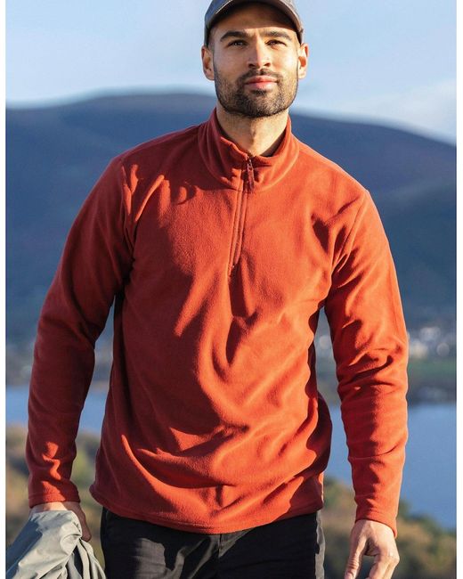Mountain Warehouse Blue Camber Ii Half Zip Fleece Top for men