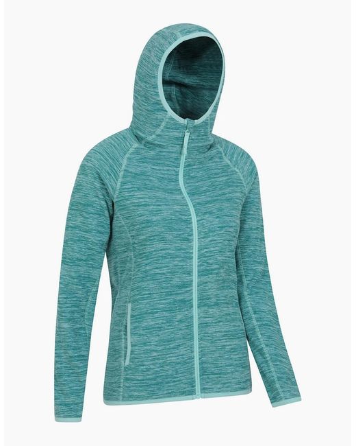 Mountain Warehouse Blue Ladies Lleyn Ii Melange Full Zip Hoodie