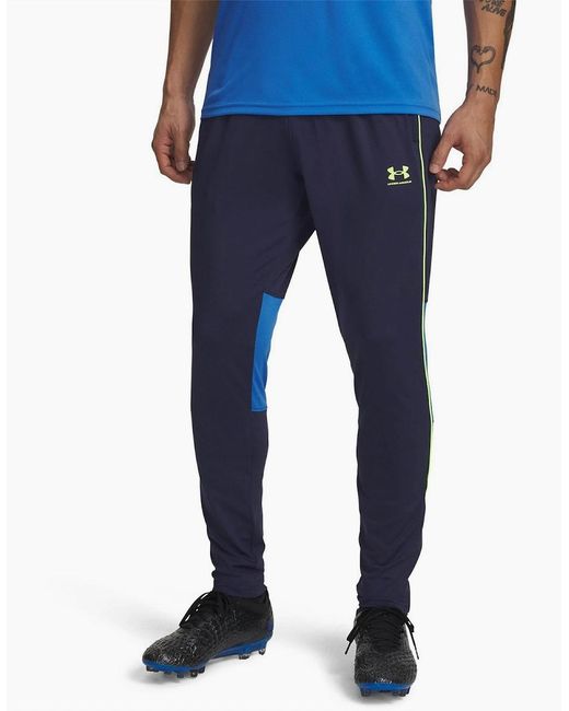 Under Armour Blue Chal Solid Patterned Slim Athletic Pants for men