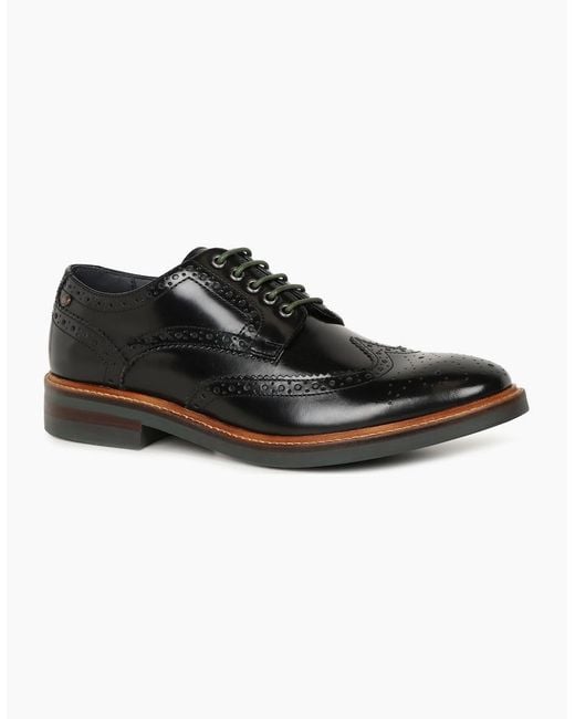 Base London Black Woburn Brogues for men