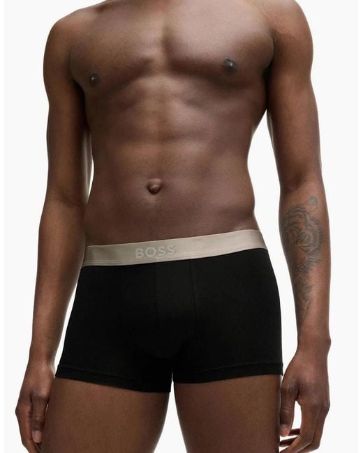 Boss Black 3-Pack Metallic Logo Boxer Trunks Gift Set for men