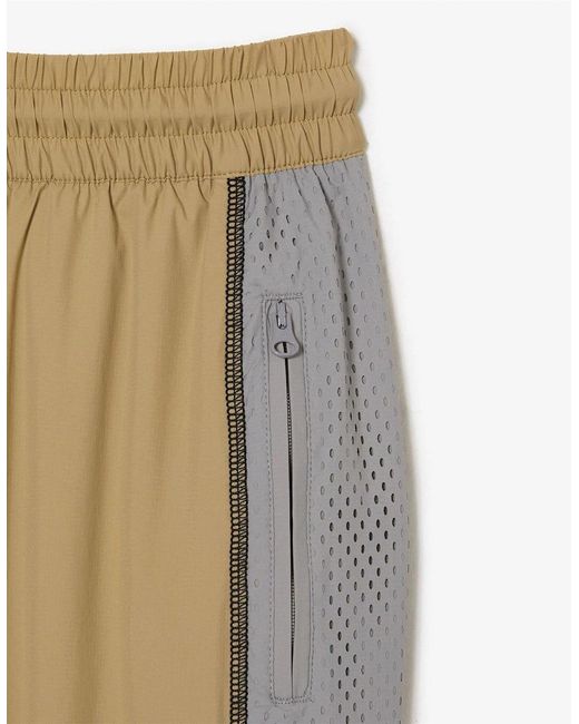 Lacoste Natural Color Block Patterned Track Pants