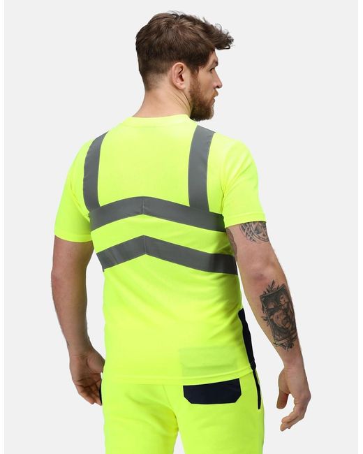 Regatta Green Pro Hi-Vis Short-Sleeved T-Shirt for men