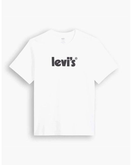 Levi's White Levi's Relaxed Fit Crew Neck Short Sleeve Boyfriend T-Shirt for men