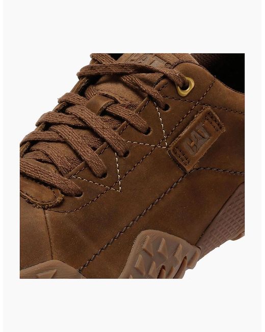 Caterpillar Brown Gridlock Lo Tumbled Nubuck Carafe Lace-Up Shoes for men