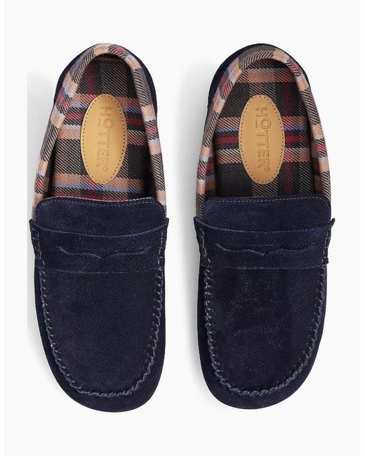 Hotter Blue Solace Slippers for men