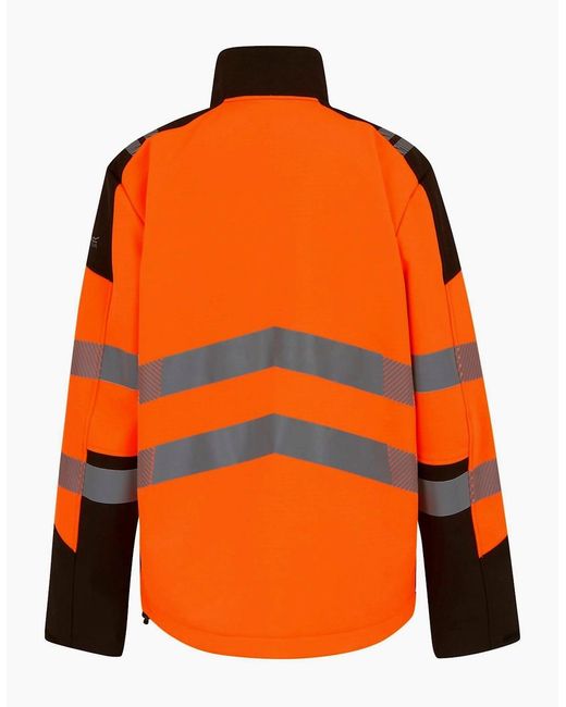 Regatta Orange Professional Hi-Vis 3 Layer Soft Shell Jacket for men