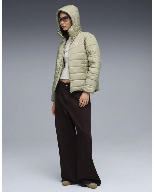 PUMA Green Lightweight Padded Puffer Jacket