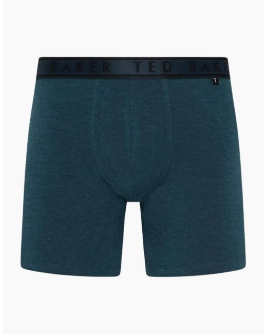 Ted Baker Blue 3-Pack Coloured Boxer Briefs, /Pool/Burgundy for men