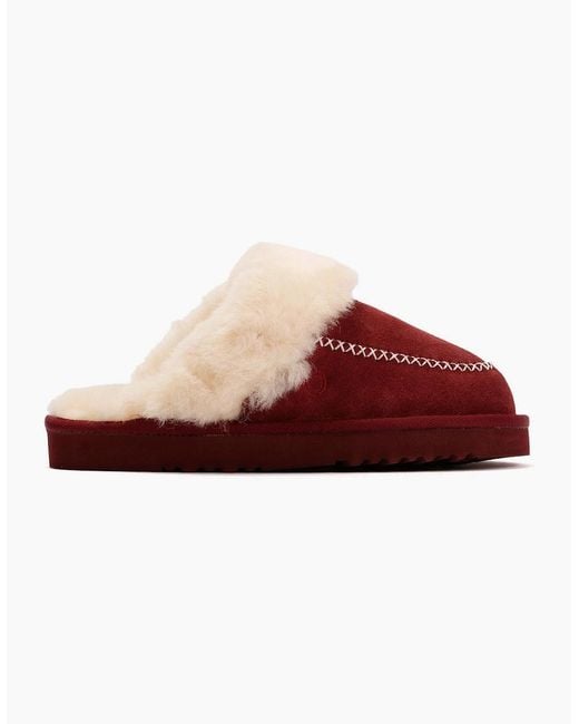 Osprey Brown London The Celeste Suede Merlot Slippers