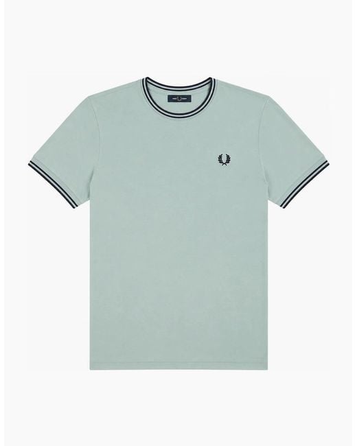 Fred Perry Blue Twin Tipped T-Shirt/Dark Airforce/Dark Airforce for men