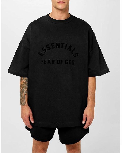 Fear Of God Black Short Sleeve Tee for men