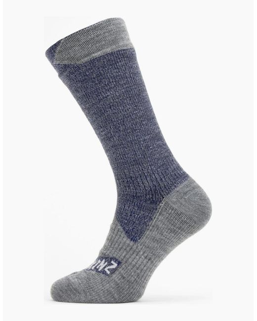 SealSkinz Blue Raynham Waterproof All Weather Mid Socks