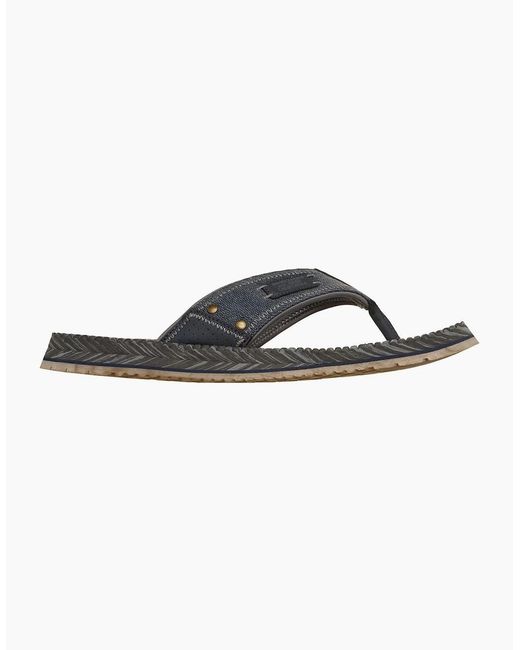 Skechers Blue Quill Textile Flip Flops for men