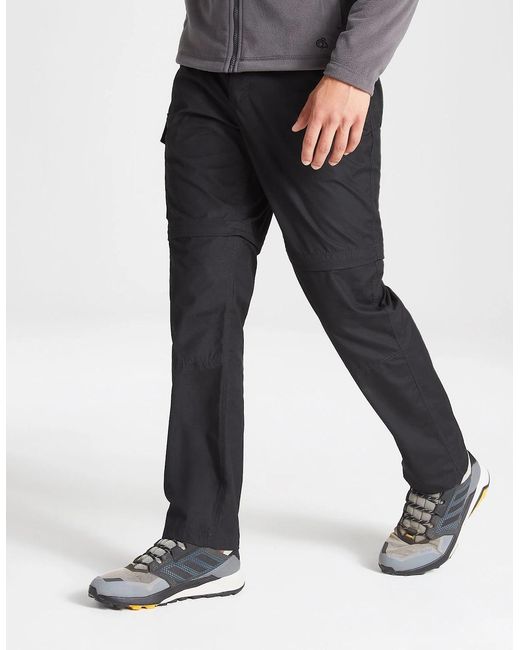 Craghoppers Black Expert Kiwi Tailored Trousers for men