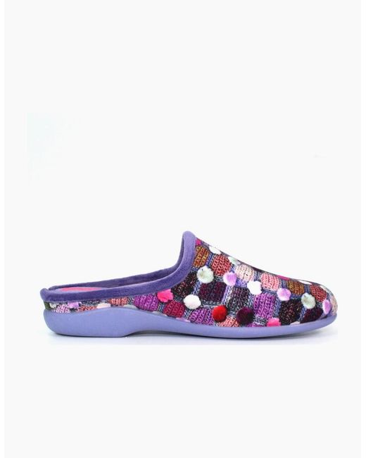 Lunar Purple Crackle Slippers