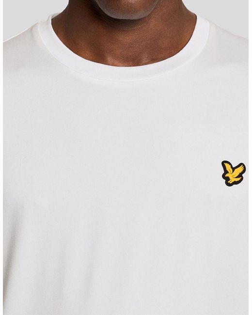 Lyle & Scott White Sports Sleeve Detail T-Shirt for men