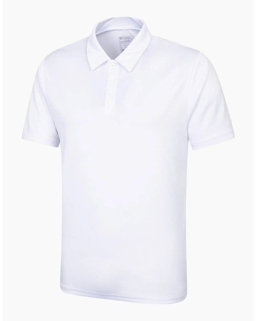 Mountain Warehouse White Endurance Isocool Polo Shirt for men