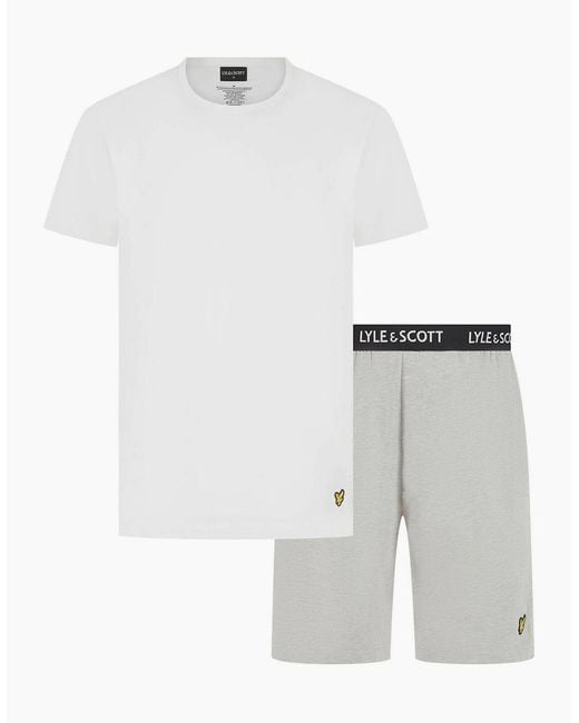 Lyle & Scott White Charlie Loungewear Set for men