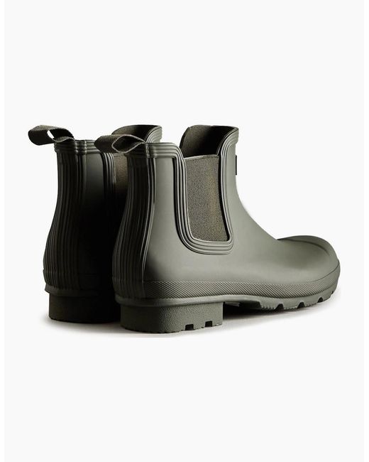 Hunter Black Original Chelsea Short Wellingtons for men