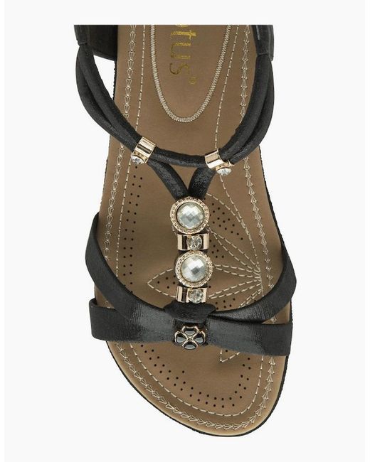 Lotus Black Daria Sandals