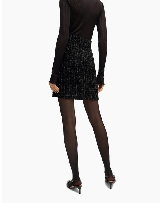 Boss Black Viliana Mini Plaid Pencil Skirt
