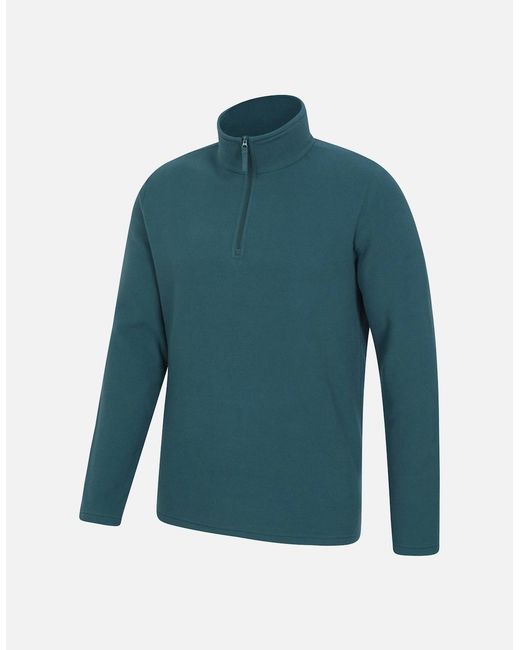 Mountain Warehouse Blue Camber Ii Half Zip Fleece Top for men