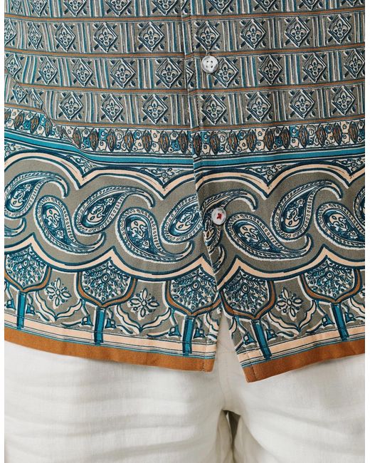 aubi Gray Belmont Printed Shirt for men