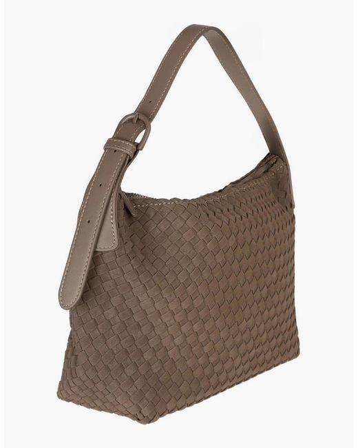 David Jones Brown Rennes Weave Hobo Bag