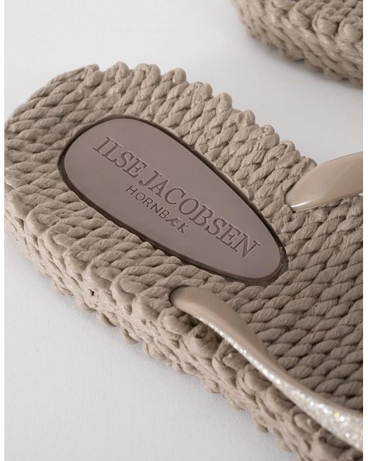 Ilse Jacobsen Gray Cheerful Glitter Flip Flops