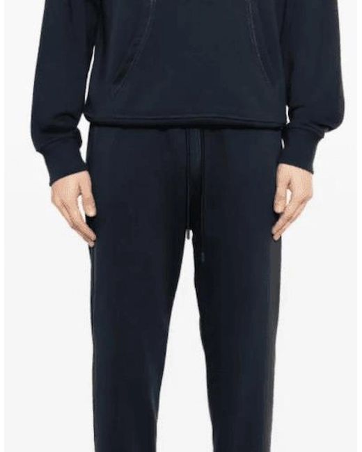 DIESEL Blue S-Rob Overhead Rubber Logo Hooded Tracksuit for men