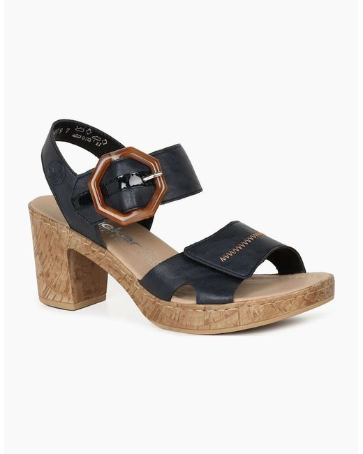 Rieker Black Vital Sandals