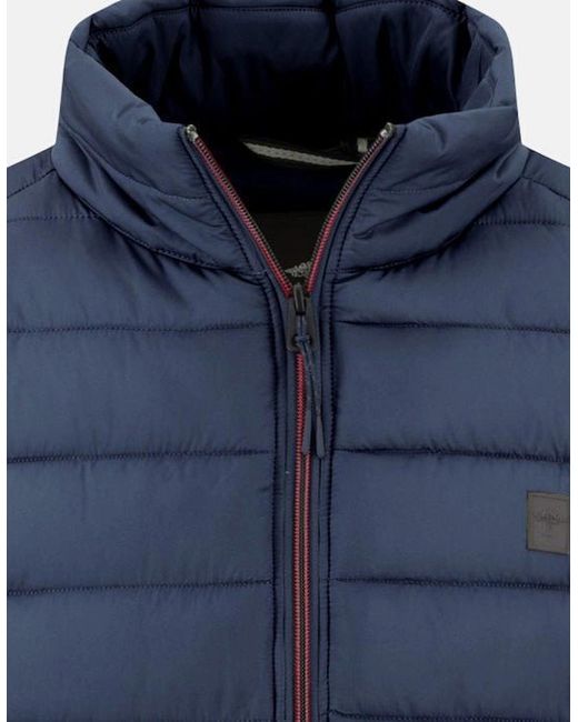 Fynch-Hatton Blue Stand Collar Light Weight Vest Dark for men