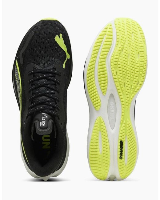 PUMA Black Velocity Nitro 3 Wide Running Shoes for men