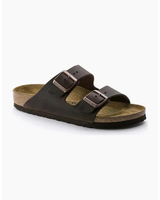 Birkenstock Arizona Black Oiled Leather Sandal Habana for men