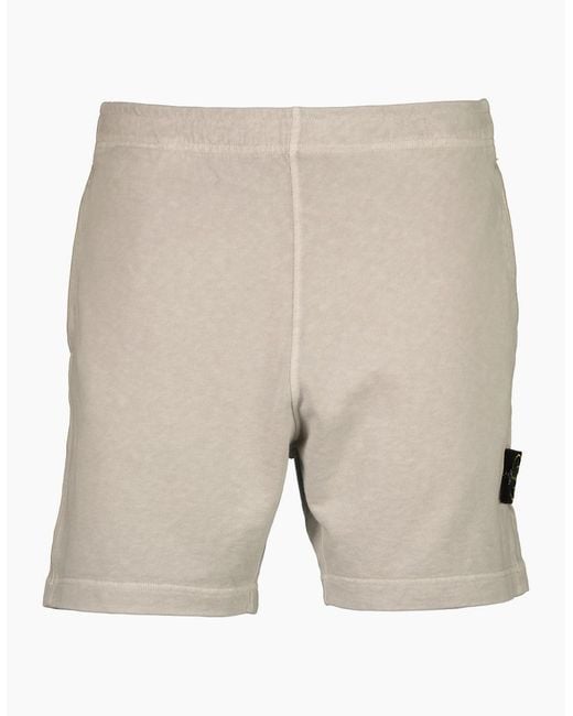 Stone Island Natural Old Treatment Jogger Shorts for men