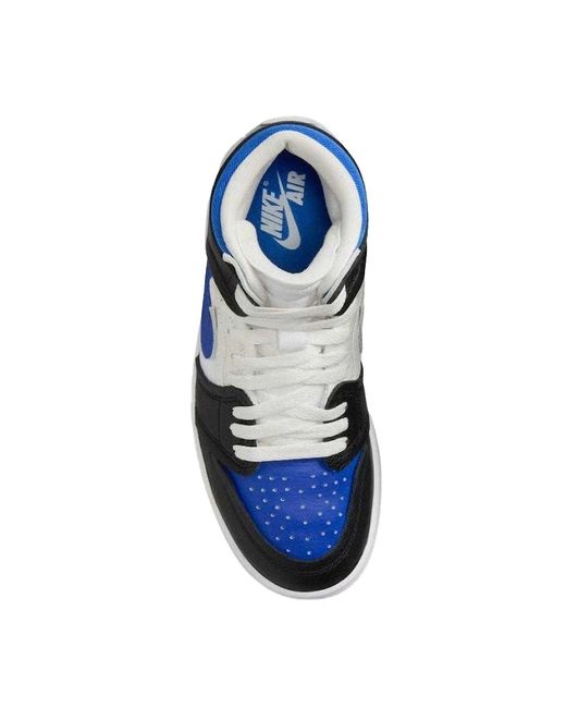 Nike Blue Ladies Air Jordan 1 Leather Trainers