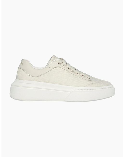 Skechers White Classic Low Top Trainers