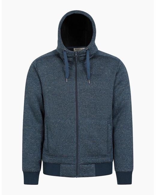 Mountain Warehouse Blue Nevis Ii Faux Fur Hoodie for men