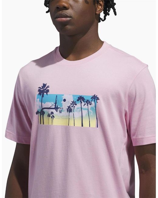 Adidas Pink T-Shirt for men
