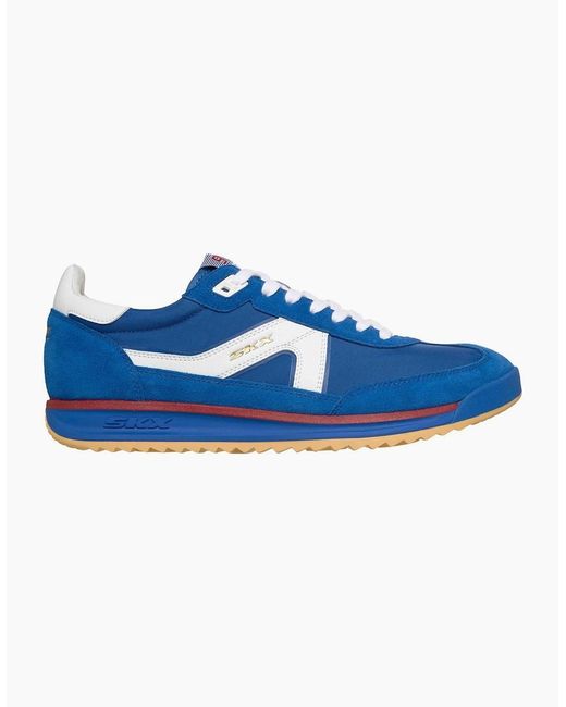 Skechers Blue Skx 92 Spective Leather /Multi Trainers for men