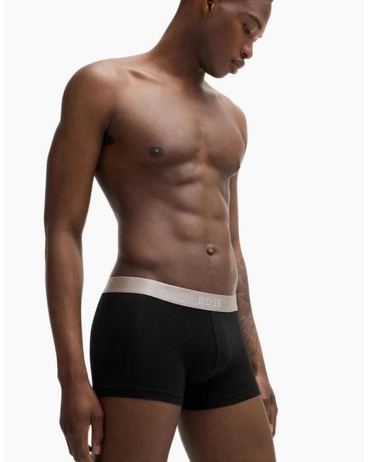 Boss Black 3-Pack Metallic Logo Boxer Trunks Gift Set for men
