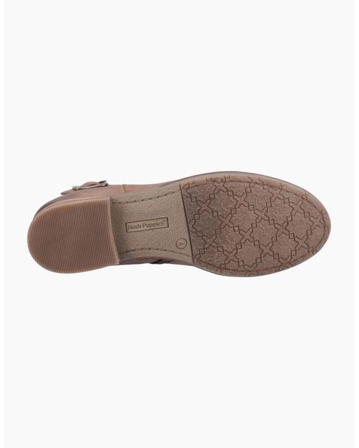 Hush Puppies Brown Elise Buckle Boots