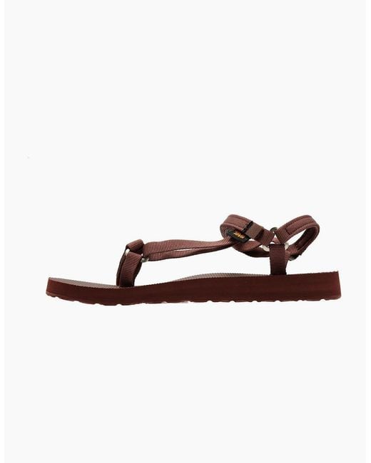 Teva Brown Original Universal Slim Rum Raisin Sandals