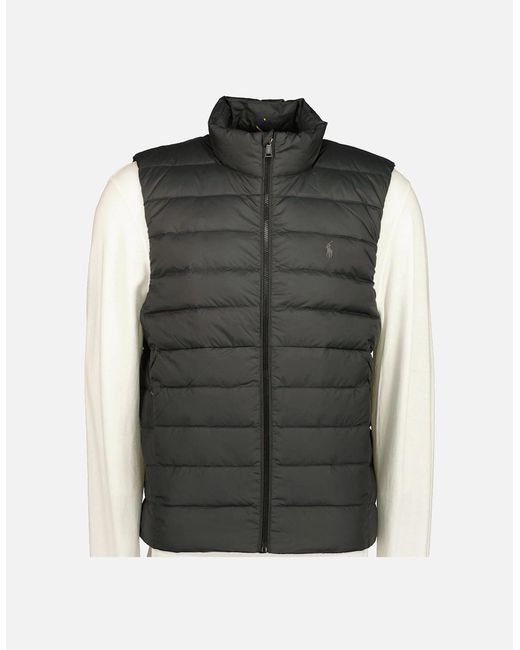 Ralph Lauren Black Colden Packable Down Gilet for men